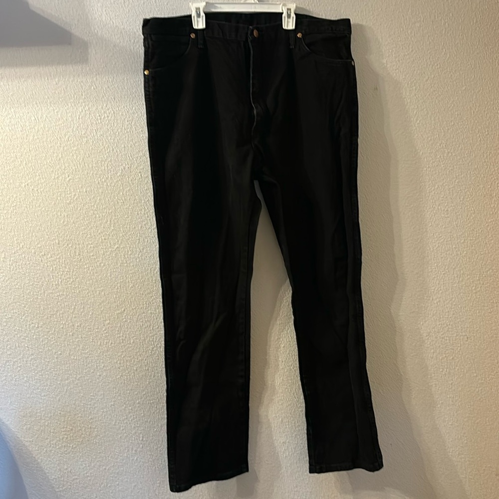 Wrangler black straight leg jeans size 40X34